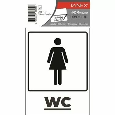Tanex Uyr-114 Bayan Wc Uyarı Etiketi