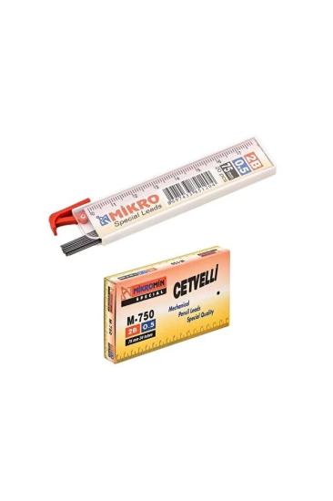 Mikro Cetvelli 2B 0.5 75mm Kalem Ucu Siyah