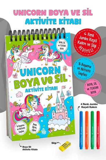 Unicorn Boya ve Sil Aktivite Kitab