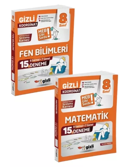 Gizli Yayınları Lgs 8. Sınıf Sayısal 15’li Deneme