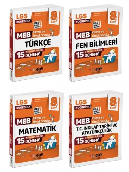 Gizli Yayınları Lgs 8.Sınıf Tüm Dersler 15 Deneme