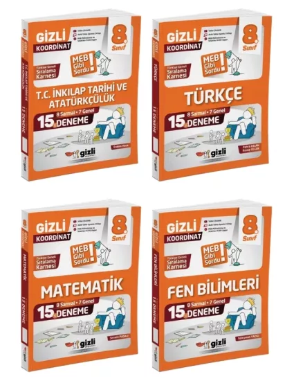Gizli Yayınları Lgs 8.Sınıf Tüm Dersler 15 Deneme