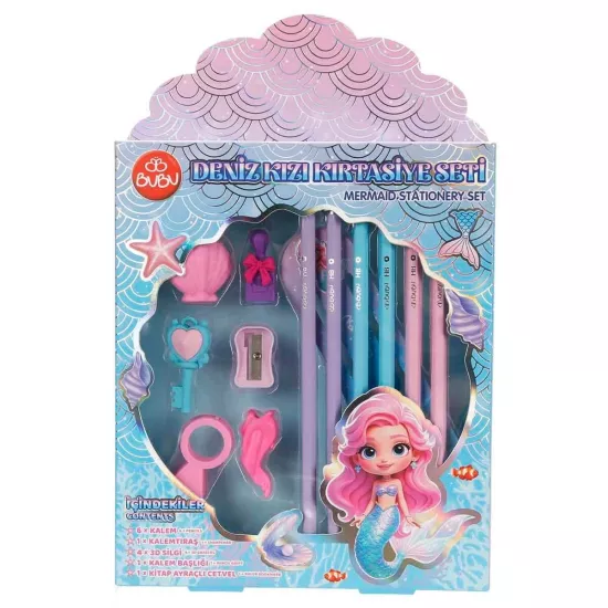 Bu-Bu Deniz Kızı Kırtasiye Seti BUBU-KST005