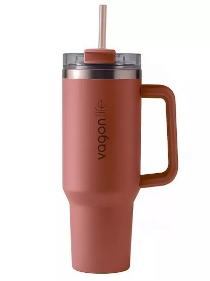 Vagonlife 1200 ML Kulplu Paslanmaz Çelik Termos