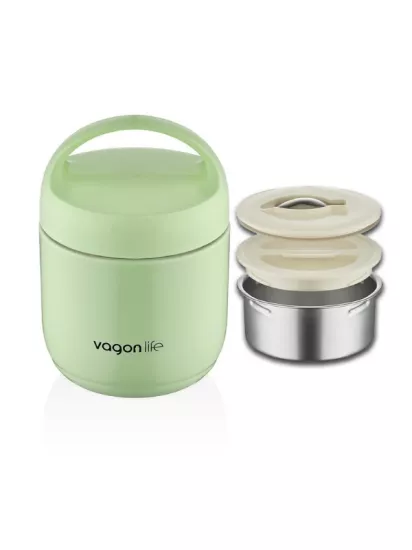 Vagonlife 2 Bölmeli Çelik Saklama Kabı 1200 ml