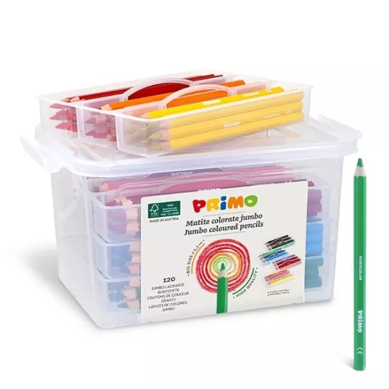 Primo Jumbo Altıgen Boya Kalemi Okul Seti 120 Adet