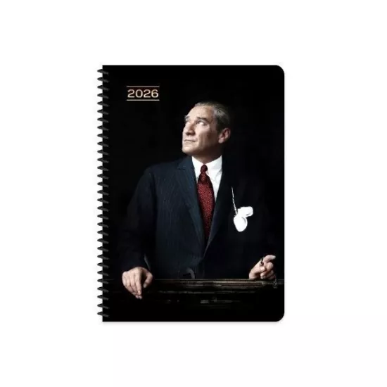 Keskin Color 2026 - 17x24 Atatürk Günlük Spiralli Ajanda - Cumhurbaşkanı
