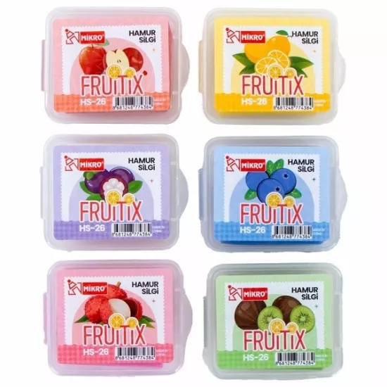 Mikro Silgi Hamur Fruitix Meyve Kokulu HS-26
