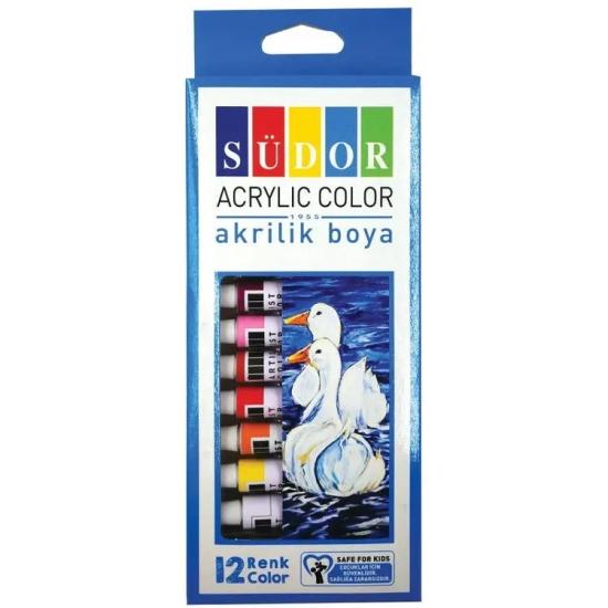 Südor Akrilik Boya Tüp 12 Renk x 9 ml Kod: SD195