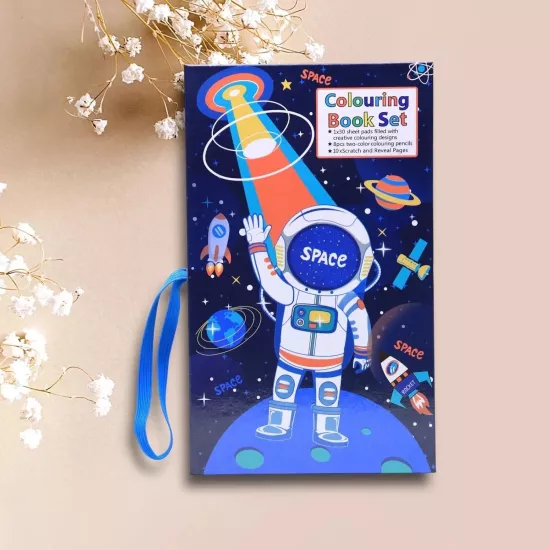 Çocuk Seyahat Boy Boyama ve Çizim Defteri Seti