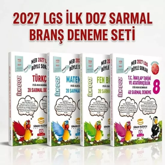 8.SINIF SARMAL BRANŞ DENEME SETİ İlk Doz 2027 LGS