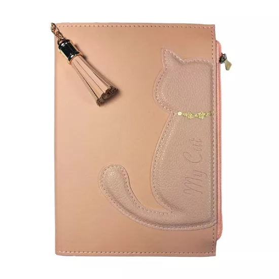 Victoria’s Journals Kedili Çizgili Defter Pudra