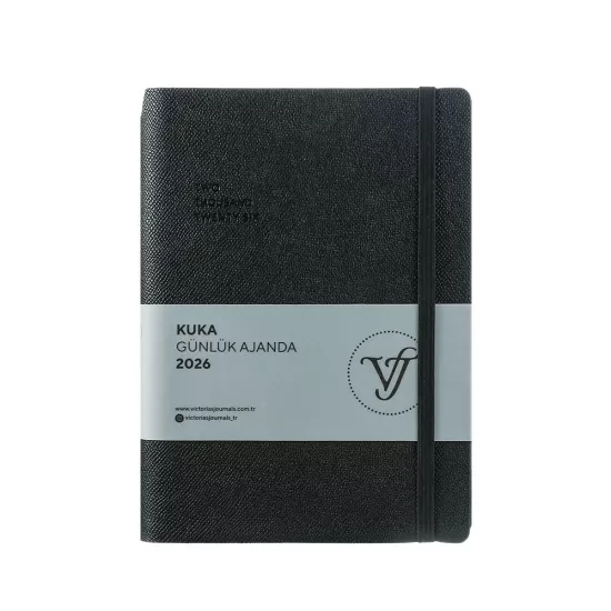 Victoria’s Journals Kuka 2026 Günlük Ajanda Siyah 