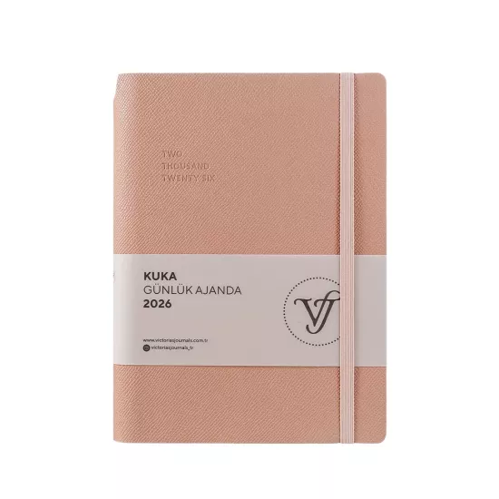Victoria’s Journals Kuka 2026 Günlük Ajanda Somon 
