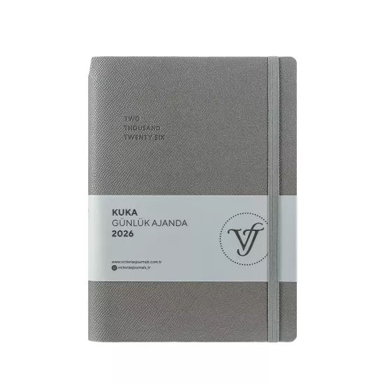 Victoria’s Journals Kuka 2026 Günlük Ajanda Gri 