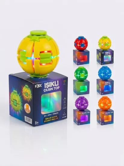 Işıklı Dönen Stres SPİNBALL LED Işıklı Fidget 
