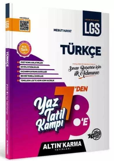 Altın Karma Türkçe 7’den 8’e Yaz Tatil Kampı