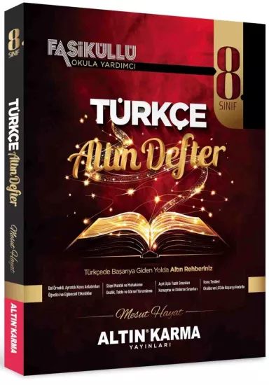 AltınKarma LGS 8.Sınıf Türkçe Altın Defter 