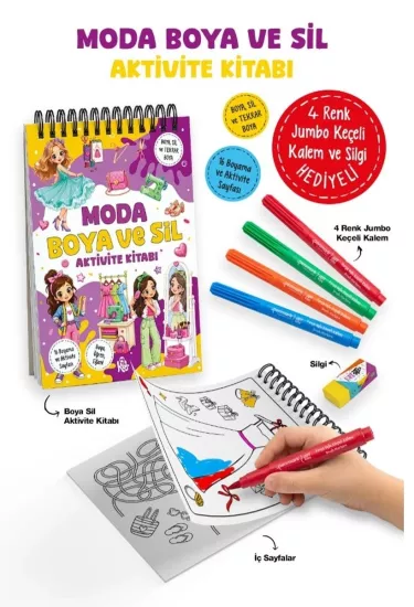 Moda / Boya ve Sil Aktivite Kitabı - 3 Yaş+