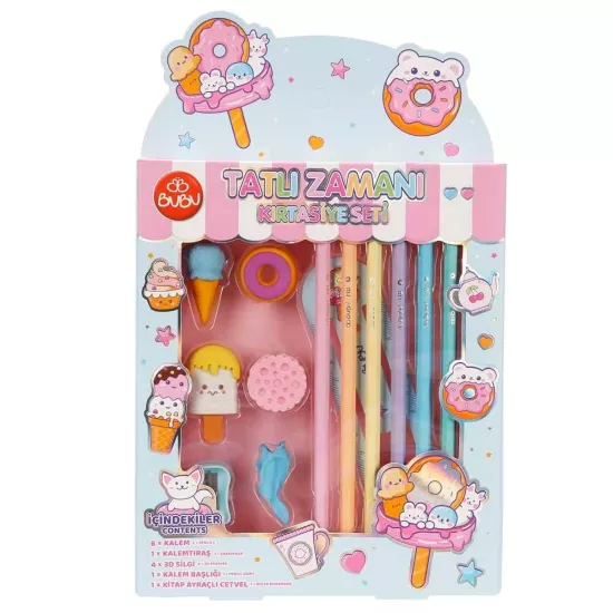 Bu-Bu Tatlı Zamanı Kırtasiye Seti BUBU-KST004