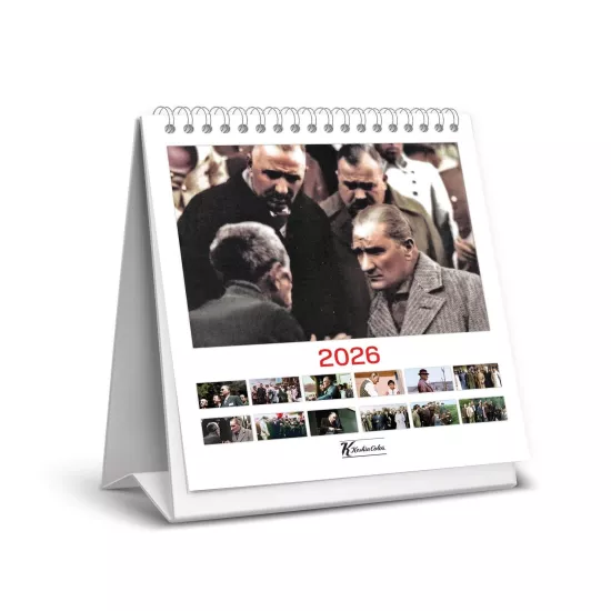 Keskin Color  2026 Kare Masa Takvimi  Atatürk