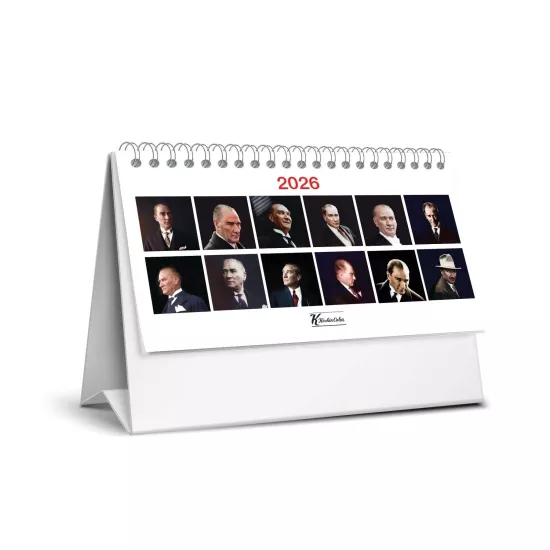 Keskin Color 2026 Karton Üçgen Masa Takvim Atatürk