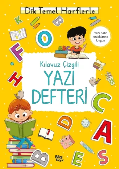 Dik Temel Harflerle Kılavuz Çizgili Yazı Defteri