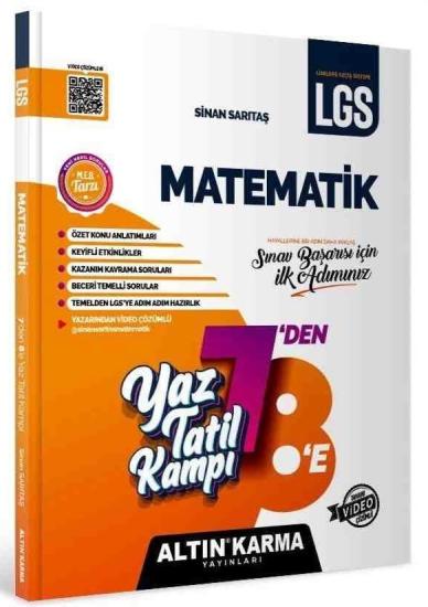 7’den 8’e geçiş Matematik kitabı