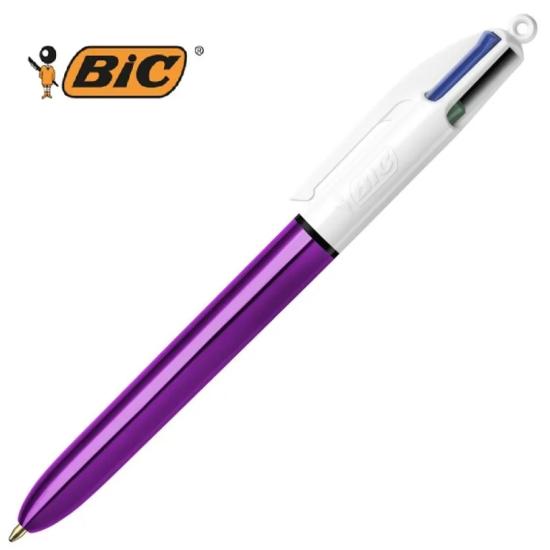 Bic 4 Colours Tükenmez Kalem Metalik Mor