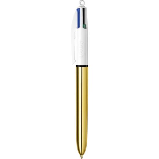 Bic 4 Colours Tükenmez Kalem Metalik Altın