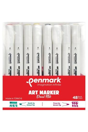 Penmark Art Marker Dual Nib Fırça ve  Kesik Uç Set