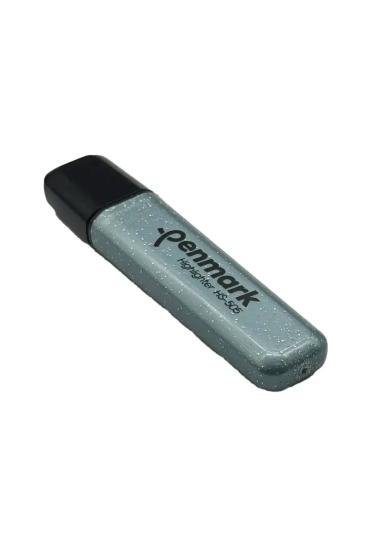 Penmark Fosforlu Kalem Metal Simli Toz Mavi