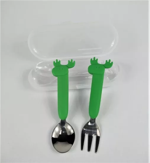 Rovco Bebek Çatal ve Kaşık Takımı C2008 Yeşil