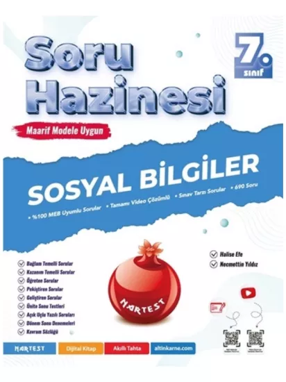 7.Sınıf Sosyal Bilgiler Soru Hazinesi Maarif Model