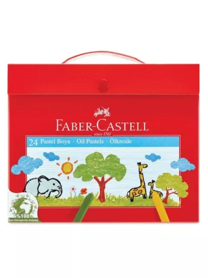 Faber-Castell Pastel Boya 24 Renk Karton Çantalı