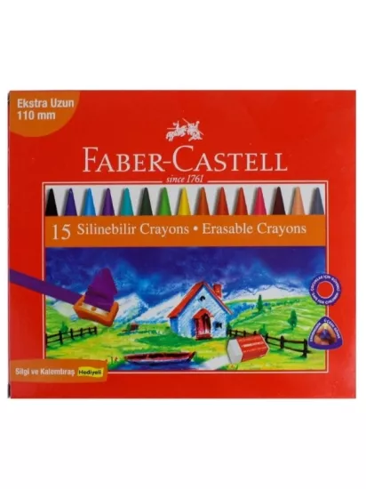 Faber-Castell Silinebilir Mum Boya 15 Renk 