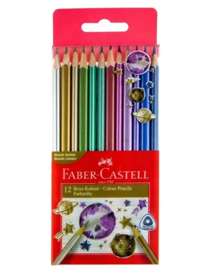Faber-Castell Metalik Renkler Kuru Boya Kalemi Set
