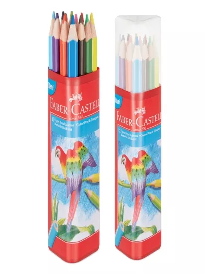 Faber-Castell 12’li Tam Boy Üçgen Kuru Boya Kalemi