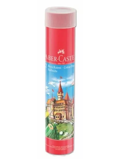 Faber-Castell 12 Renk Metal Tüp Kuru Boya Kalemi