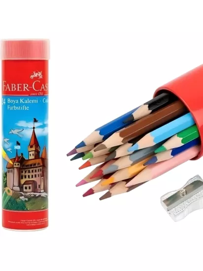 Faber-Castell Kuru Boya 24’lü Kalemtıraş Hediye