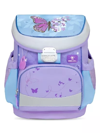 Belmil Purple Blue Butterfly Ergonomik Okul Çantas