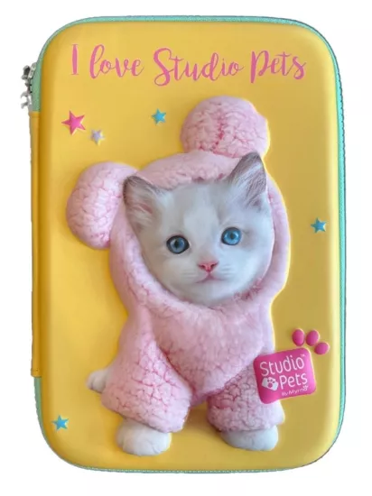 Studio Pets Eva Set Kapaklı Kedili Kalem Çantası