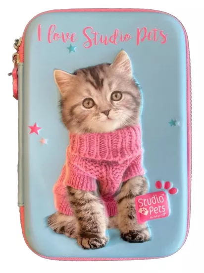Studio Pets Eva Set Kapaklı Kedili Kalem Çantası