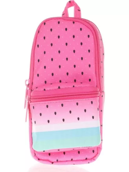 Kaukko Layer Üç Bölmeli Çanta Kalemlik Pembe