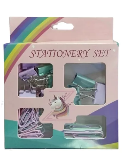  Renkli Metal Ataç ve Renkli Metal Mandal Seti 