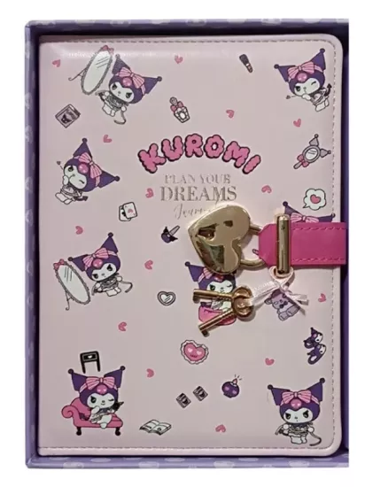 Victoria’s Journals Kuromi Kilitli Çizgili Günlük 