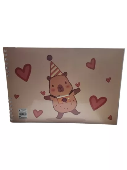 Capybara Resim Defteri Küçük Boy 17x25 cm