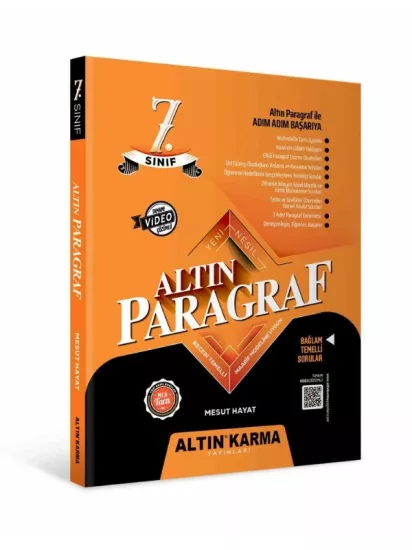 AltınKarma 7.Sınıf Paragraf Soru Bankası Yeni Nesil
