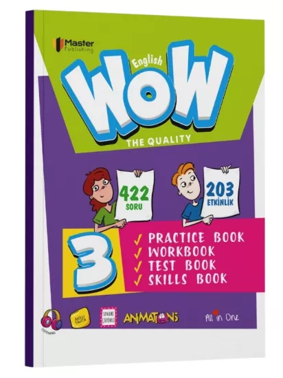 WOW English 3 Practice Book + Workbook + Test Book