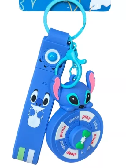  Stitch Eğlenceli Çark Anahtarlık Çanta Süsü Charm